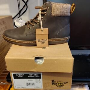 Dr. Martens Gray and Brown Men's Boots